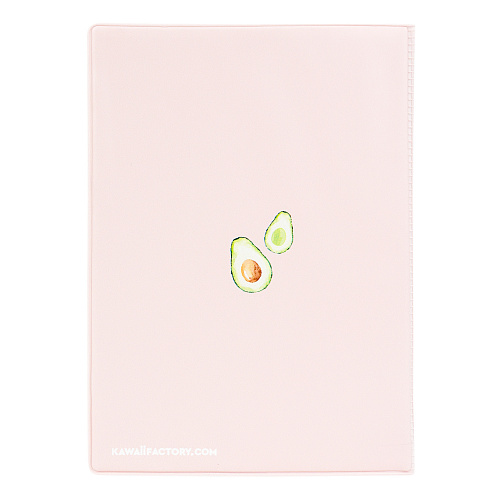 Обложка для паспорта "Life is - pink and avocado"