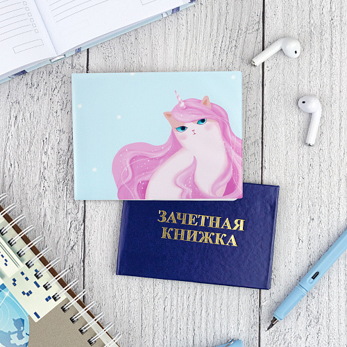 Обложка на зачетную книжку "Зеленоглазая кошечка"