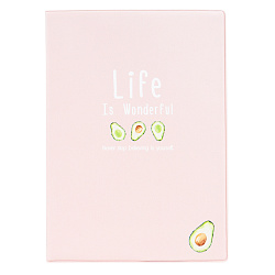 Обложка для паспорта "Life is - pink and avocado"